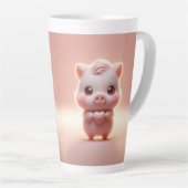 Hilarisch Valentijn varken 3D look voor & achter Latte Mok (Rechterhoek)