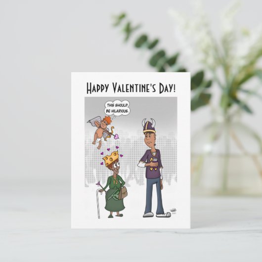 Hilarisch Valentijnsdag Briefkaart (Staand voorkant)