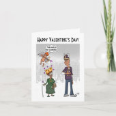 Hilarisch Valentijnsdag gevouwen Wenskaart Bedankkaart (Voorkant)