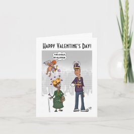 Hilarisch Valentijnsdag gevouwen Wenskaart Bedankkaart