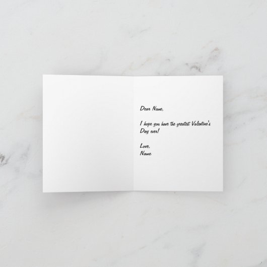 Hilarisch Valentijnsdag gevouwen Wenskaart Bedankkaart (Binnen)