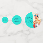 Hilarisch Vijftig is de nieuwe F-bom verjaardag Confetti (Achterkanten)