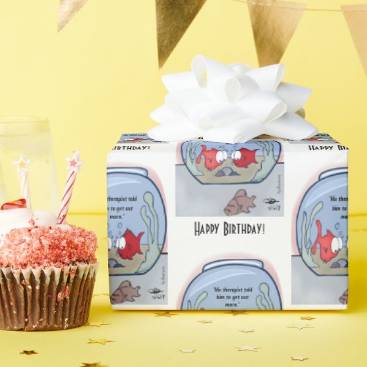 Hilarisch visverhaal inpakpapier (Verjaardagsfeest)