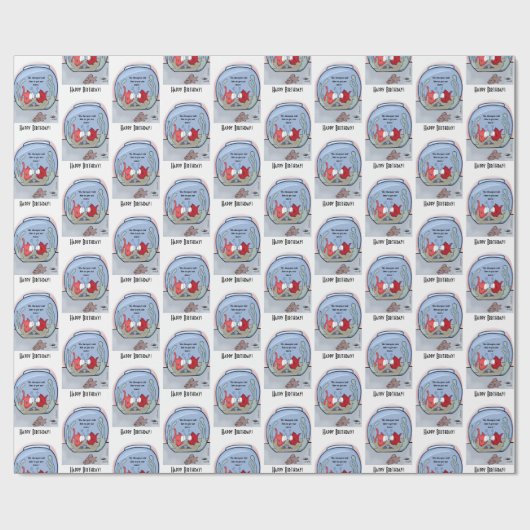 Hilarisch visverhaal inpakpapier (Vlak)