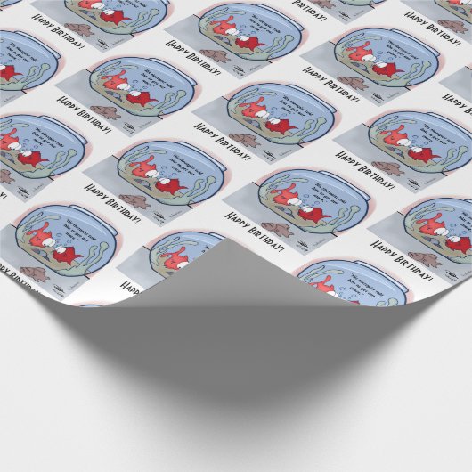 Hilarisch visverhaal inpakpapier (Hoek)