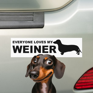 Hilarisch Weiner Hond "Dachshund" Quote Bumpersticker