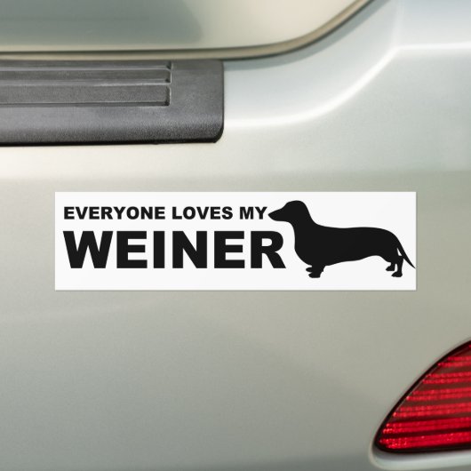 Hilarisch Weiner Hond "Dachshund" Quote Bumpersticker (Op auto)