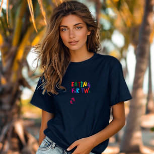 Hilarisch zwangerschapsvingerafdruk kleurrijk t-shirt