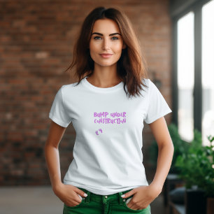 Hilarisch zwangerschapsvingerafdruk roze t-shirt