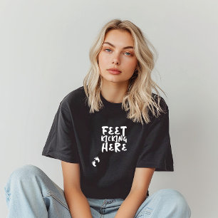 Hilarisch zwangerschapsvingerafdruk witte T-shirt