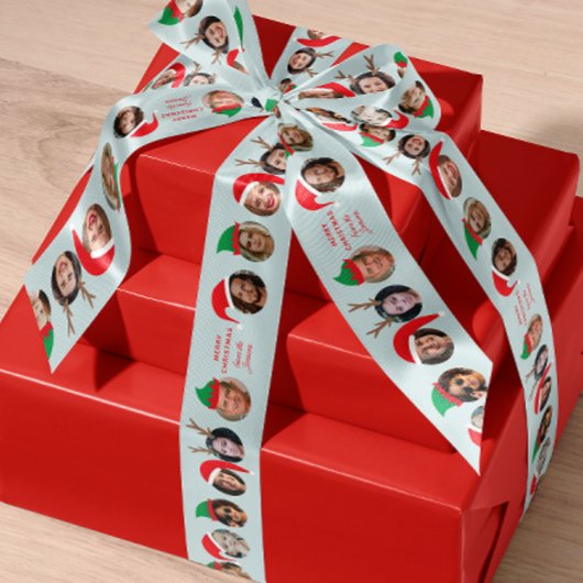 Hilarische 10 mensen in kerst Petten met tekst Satijnen Lint