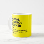 Hilarische Animal Control Officer Coffee Mok (Voorkant links)