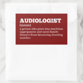 Hilarische Audioloog Definition Sticker (Tas)