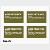 Hilarische Auto Mechanic Definition Sticker (Vel)