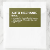Hilarische Auto Mechanic Definition Sticker (Tas)