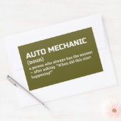Hilarische Auto Mechanic Definition Sticker (Envelop)