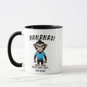 Hilarische banaan hold-up Funny Ape Monkey Graphic Mok