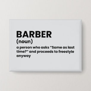 Hilarische Barber Betekenis Button