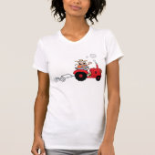 Hilarische boerentractor stripfiguur t-shirt (Voorkant)