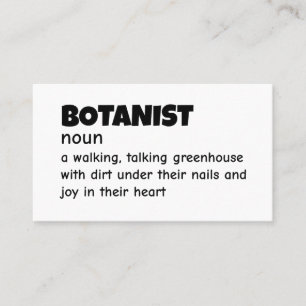 Hilarische botanicus betekent Kaart Visitekaartje