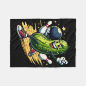 Hilarische Bowling Pickle Fleece Deken (Voorkant (Horizontaal))