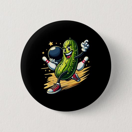Hilarische Bowling Pickle Ronde Button 5,7 Cm (Voorkant)