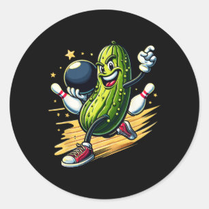 Hilarische Bowling Pickle Ronde Sticker