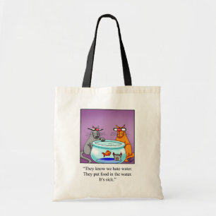 Hilarische Cat Humor Canvas tas