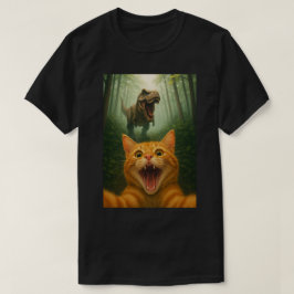 Hilarische Cat Selfie met T-Rex – Cat Selfie Art T-shirt