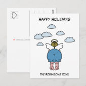Hilarische Chubby Angel Humor Prettige feestdagen Briefkaart (Voorkant / Achterkant)