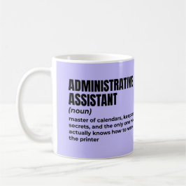Hilarische definitie van administratief assistent koffiemok