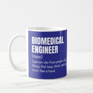 Hilarische definitie van biomedische technologie koffiemok