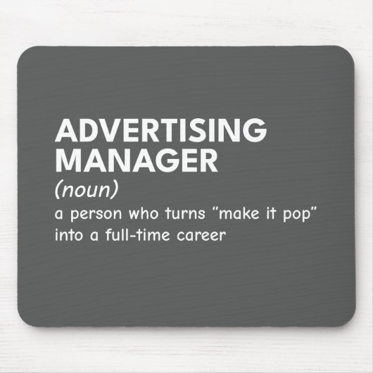 Hilarische definitie van marketingmanager muismat (Voorkant)