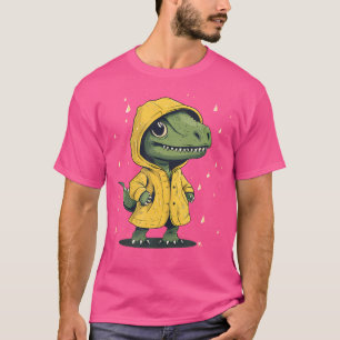 Hilarische Dino Raincoat Adventure Graphic voor Jo T-shirt