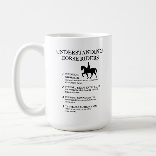 Hilarische Equestrian Life Definities Koffiemok (Links)