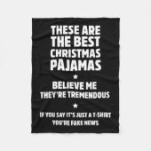 Hilarische Familie Kerstpyjama Set Fleece Deken (Voorkant)