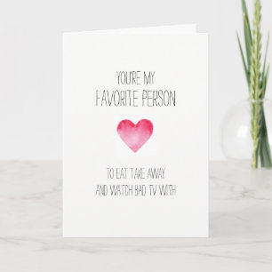 Hilarische favoriete persoon Valentijnse kaart