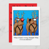 Hilarische feestdagen uitnodigingen (Voorkant / Achterkant)