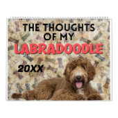 Hilarische gedachten over mijn labradoodle kalender (Hoes)