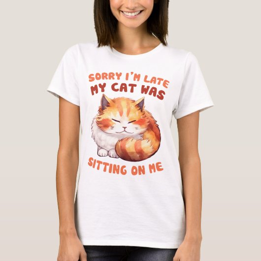 Hilarische Ginger Cat Pun T-shirt (Voorkant)