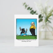 Hilarische Golf Humor Briefkaart (Staand voorkant)