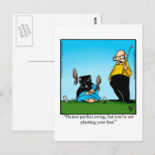 Hilarische Golf Humor Briefkaart (Voorkant / Achterkant)