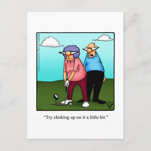 Hilarische Golf Humor Briefkaart (Voorkant)