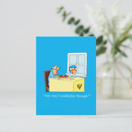 Hilarische Golf Humor Briefkaart (Staand voorkant)