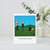 Hilarische Golf Humor Briefkaart (Staand voorkant)