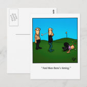 Hilarische Golf Humor Briefkaart (Voorkant / Achterkant)