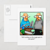 Hilarische Golf Humor Briefkaart (Voorkant / Achterkant)