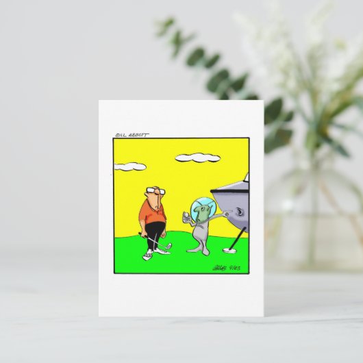 Hilarische Golf Humor Briefkaart (Staand voorkant)