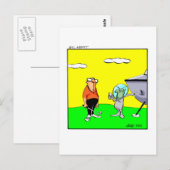 Hilarische Golf Humor Briefkaart (Voorkant / Achterkant)