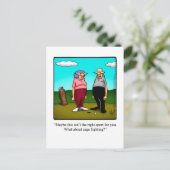 Hilarische Golf Humor Briefkaart (Staand voorkant)